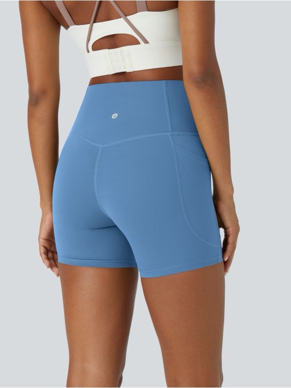 NWT HALARA UltraSculpt™ High Waisted Tummy Control Side Pocket Biker Shorts 5''